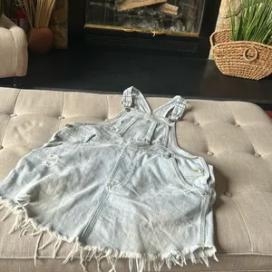 J.NNA‎ Denim Overall Mini Dress Size Small thumbnail 3