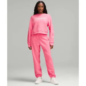 Lululemon Scuba Oversized Fit Fleece Jogger Pants Sakura Pink Large NWT thumbnail 2