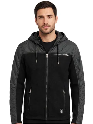 Spyder Black Quilted Lightweight Hooded Unisex Jacket Size SP thumbnail 6