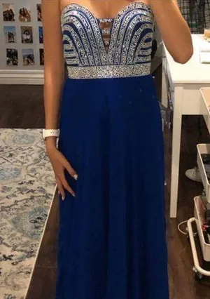 Night Moves Strapless Prom Dress thumbnail 1