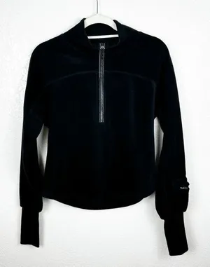Free People Movement Black Soft Half Zip Sweater Size Medium thumbnail 1