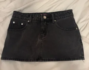 Edikted Mini Denim Skirt thumbnail 1
