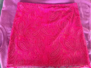 Shein | Pink Paisley Mesh Mini Skirt | XLShein | Pink Paisley Mesh Mini Skirt | XL thumbnail 6