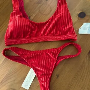 Red Bikini Set M/L Dippin Daisy’s Ribbed Festival thumbnail 3