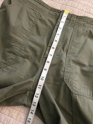 Abercrombie NWT green utility cargo wide leg cotton pants women 10 /30” thumbnail 11