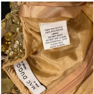 NWT Mac Duggal 6077 Gold Thin Strap Cut Out Gown With Ombre Sequins Size 8 thumbnail 12