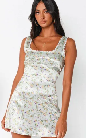 Princess Polly White Mini Dress Floral thumbnail 3