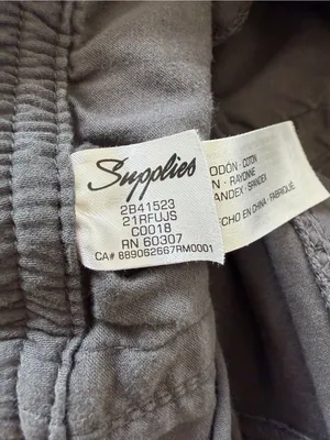 Supplies Gray Pull On‎ Shorts Medium Casual Cotton Blend Elastic Waist thumbnail 7