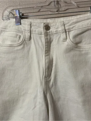 Lola Made with love White High-Rise Straight Jeans size 6 thumbnail 3