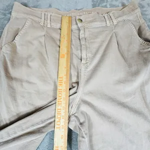 American Eagle Women 18 Super High Rise Wide Leg Baggy Pants Pleats Drape Hippie thumbnail 5
