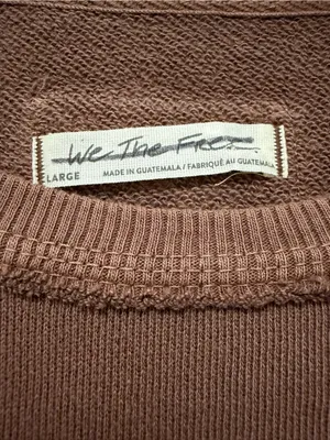Free People We The People Mari Muscle Pullover Brown Large thumbnail 6