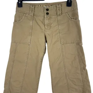 Abercrombie & Fitch Khaki Cargo Capri Pants Women Y2K Grunge Utility Low Rise thumbnail 3