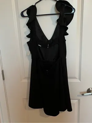 NEW Altar’d State Little Black Dress Flutter Sleeve Mini Dress Size XL NWT thumbnail 6