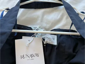 Runaway the Label Adeline Midi Dress in Navy thumbnail 4