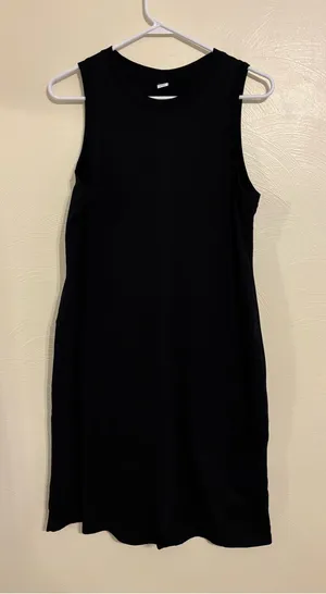Old Navy Tall Large Black Sleeveless Tank Shift Dress 100% Cotton thumbnail 1