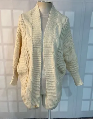 🔥🔥 5/$25 sale 🔥🔥 Simply Southern Cream Cable Knit Cardigan Size Small thumbnail 1
