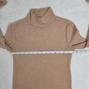 Zara Cozy‎ Crop Tan Mock neck Sweater size S thumbnail 5