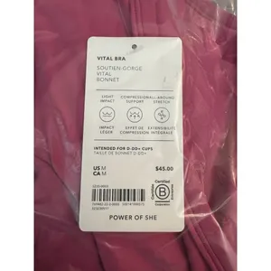 New Athleta M Vital Bra Jewel Pink Medium Cup D-DD thumbnail 9