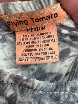 Flying Tomato halter open back Maxi Dress Gray Tie-Dye neon embroidered M summer thumbnail 9
