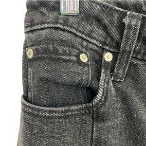 Abercrombie & Fitch The Skinny High Rise‎ Black Jeans Womens 24 Raw Hem EUC thumbnail 3