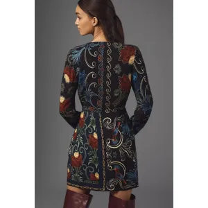 NWOT Farm Rio x Anthropologie Mixed Arabesque Scarves Wrap Mini Dress Size M thumbnail 4