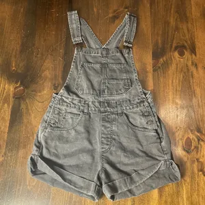 Free The People Ziggy Shortall XS‎ Black Wash Denim Overalls Distressed Grunge thumbnail 2