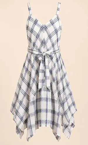 Holding‎ Horses Anthropologie Plaid Handkerchief Hem Dress XS/S Prairie Romantic thumbnail 1