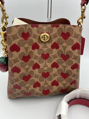 Coach Willow Bucket Bag In Signature Canvas With Heart Print thumbnail 4