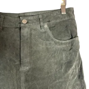 BlankNYC Hunter Green Retro Suede Leather Front Slit Pencil Midi Skirt Size 29 thumbnail 10