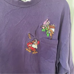 Vintage Disney Store Snow White and the Seven Dwarfs embroidered long sleeve thumbnail 2