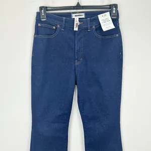 Madewell The Curvy Stretch Flare Jean Rinse Wash Dark Blue High Rise US 28 NWT thumbnail 10