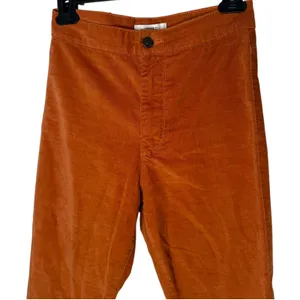 Forever 21 Burnt Orange High Rise Corduroy Pants Size‎ XS Retro BOHO Skinny thumbnail 3