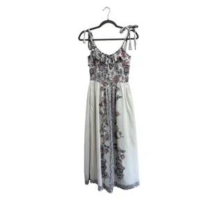 Trixxi Los Angeles Floral Smocked Midi Dress White Pink Blue Large thumbnail 2
