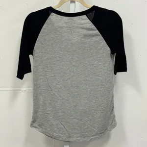 Disney‎ Mickey Mouse Skeleton Halloween Raglan Baseball Tee Gray Black Small thumbnail 2