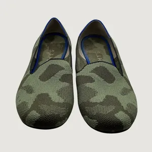 Rothys The Loafer Olive Camo Green Knit Round Toe Flats Shoes Womens 9 thumbnail 3