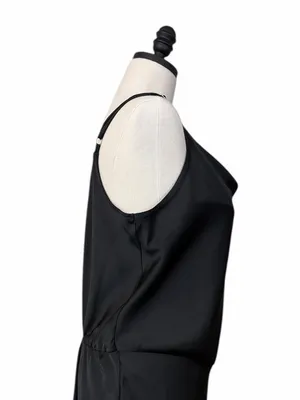 Ava and Viv Midi Dress 1X Satin Cowl Neck Adjustable Strap Black Cocktail Party thumbnail 9