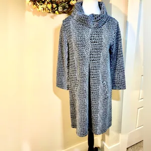 Tyler Boe Kim Print Cowl Neck Tunic Top Snake Print 3/4 Sleeve Stretch Knit~S💛 thumbnail 12