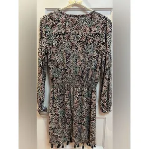 Knox Rose bohemian-style floral pattern long sleeve dress size M thumbnail 2