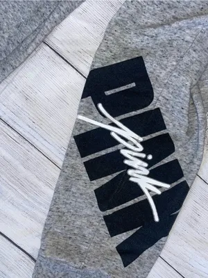 PINK Victoria's Secret Gray Logo Joggers thumbnail 2