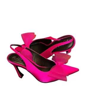 Wild Pair Pink Slingback Bow Shoe/Pumps(Size 8.5M) thumbnail 8
