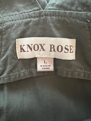 Knox Rose Olive Green Sleeveless Bib Jumpsuit Overalls Size L thumbnail 4
