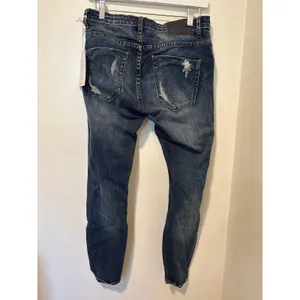 NWT One Teaspoon Sz 26 Blue Milk Freebird II Distressed Low Waist Boyfriend Jean thumbnail 6