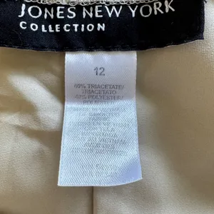 Jones New York Collection Beige Straight Leg Dress Pants Tan High Rise Slacks 12 thumbnail 7