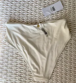 Quint Soul NWT Malibu High Rise Ivory/White Ribbed Bikini Set - S/M thumbnail 14