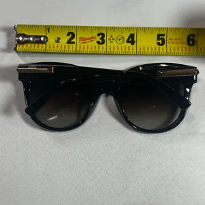 MCM Oversized Gradient Lens Sunglasses Black Gold Accent thumbnail 6