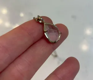 Kendra Scott kiri gold teardrop Necklace with Crystal Pendant thumbnail 3