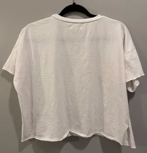 Stewart Simmons University of Georgia Bulldogs Logo Cropped Rolled Hem Tee White thumbnail 2