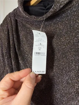 White House Black Market Forme Stretch Metallic Long Sleeve Tee thumbnail 5