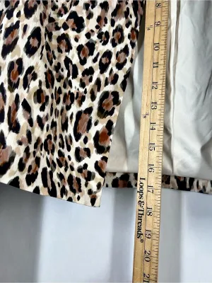 Avec Les Filles Cropped Blazer Leopard Print Brown & Black Size 6 thumbnail 11