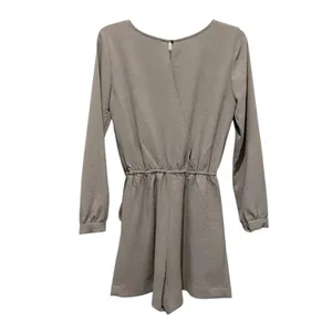 Wilfred Aritzia Romper Women's Sz Small Gray Pockets Long Sleeve Preppy Summer thumbnail 3